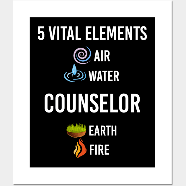 5 Elements Counselor Wall Art by Happy Life